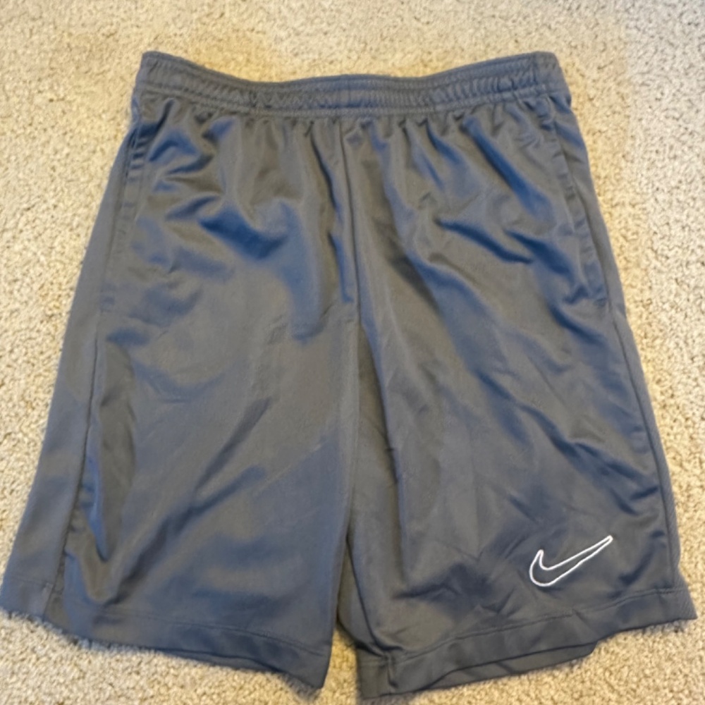Nike Dri Fit Shorts, Youth Large, Gray
